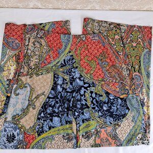 Chico's Size 2 (US M 12-14) Multicolor Patterned Wide Leg Elastic Waist Pants
